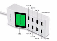 自在継手 8 USB 港の表示画面米国 EU のイギリスのプラグ旅行交流電力のアダプターのソケットのスマートな壁の充電器