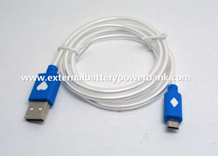 1M Samsung のアンドロイドの電話のための青いライトが付いているマイクロ USB のデータ転送ケーブル