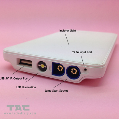 超薄い USB の携帯用トラックのジャンプの始動機力銀行 5400mAH 5V