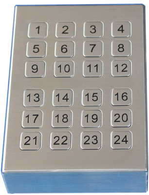 険しい芸術破壊行為 USB の卓上は 24 の平らなキーの金属のキーパッドにブラシをかけました