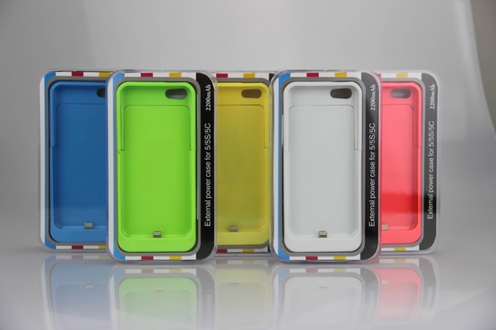 多色の iPhone 5 のための薄い iPhone の電槽 2200mAh の電池のパック