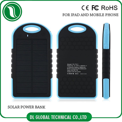 超薄い 4000mah 5000mah 携帯用移動式力銀行太陽エネルギー電池銀行