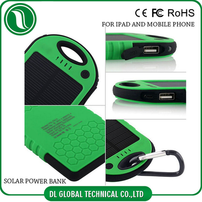 超薄い 4000mah 5000mah 携帯用移動式力銀行太陽エネルギー電池銀行