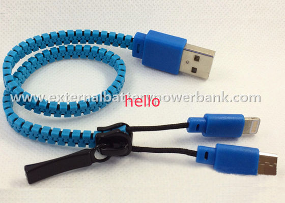 携帯電話のための 1 つの USB 充満ケーブルに付き USB のデータ転送ケーブル/2 つをファスナーを絞める
