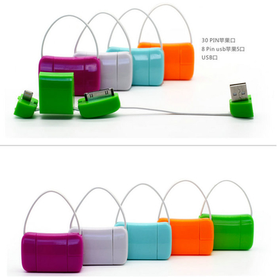 かわいい袋様式の昇進 8pin マイクロ USB のデータ転送ケーブルの スマートフォン アセンブリ