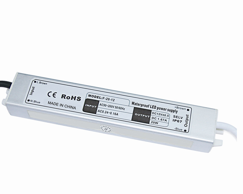 DC 12/24V AC 110-264V 20W は LCD 表示のための LED の運転者を防水します