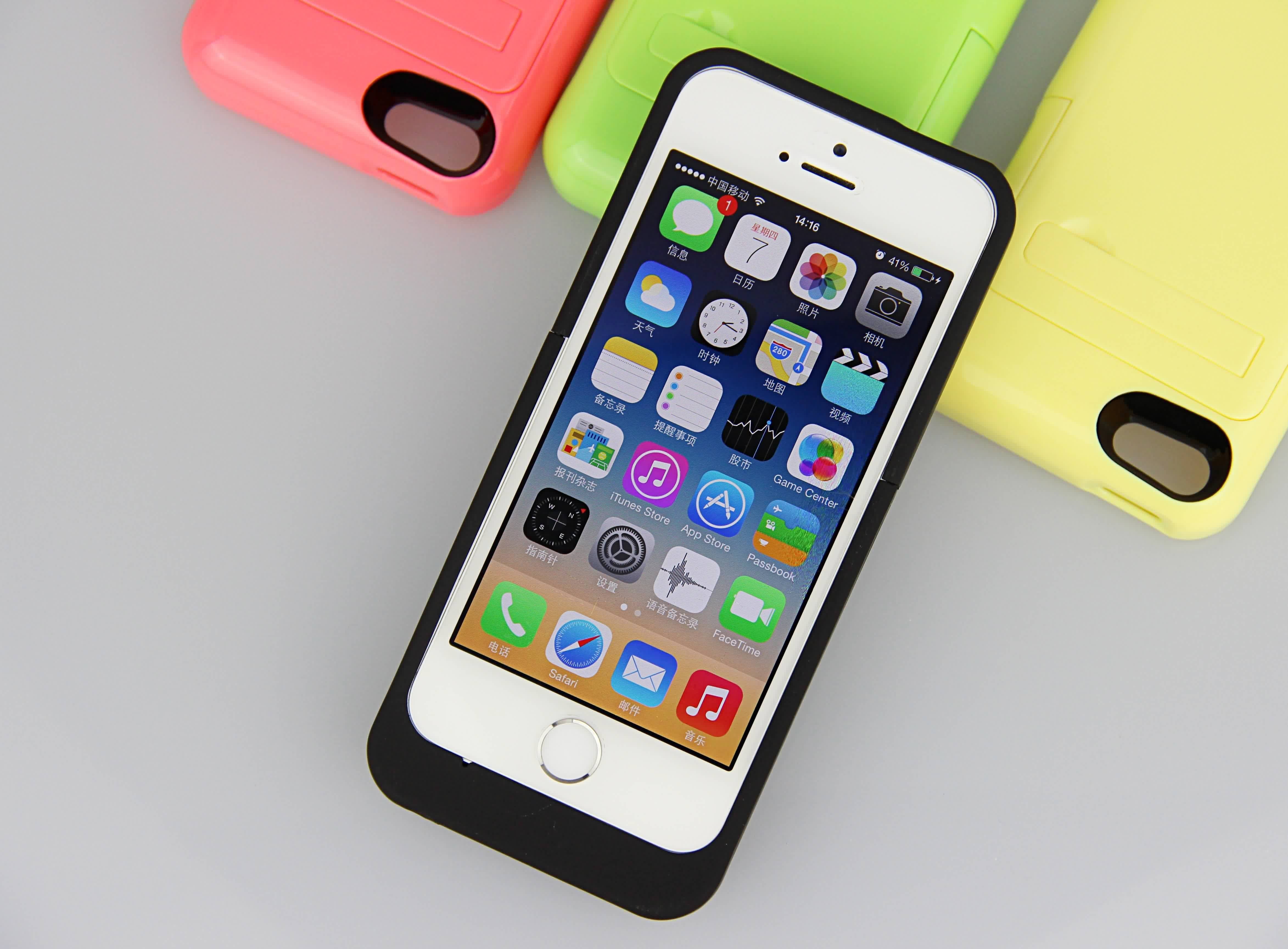 多色の iPhone 5 のための薄い iPhone の電槽 2200mAh の電池のパック