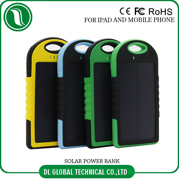 超薄い 4000mah 5000mah 携帯用移動式力銀行太陽エネルギー電池銀行